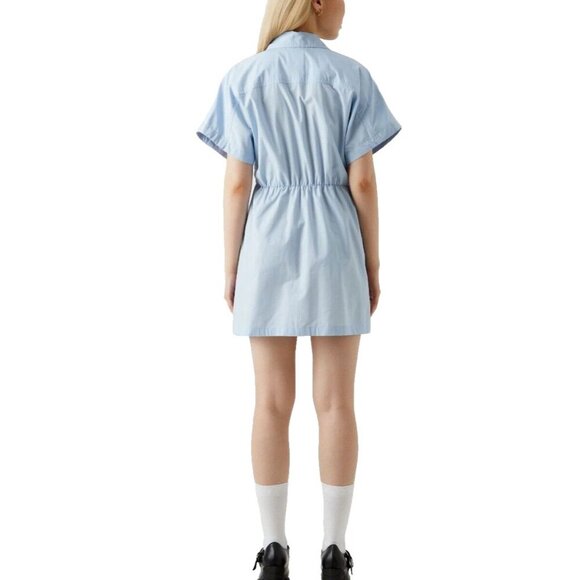 Abercrombie & Fitch Women's Button Shirt Dress blue Plain Turn-down collar - Picture 2 of 12